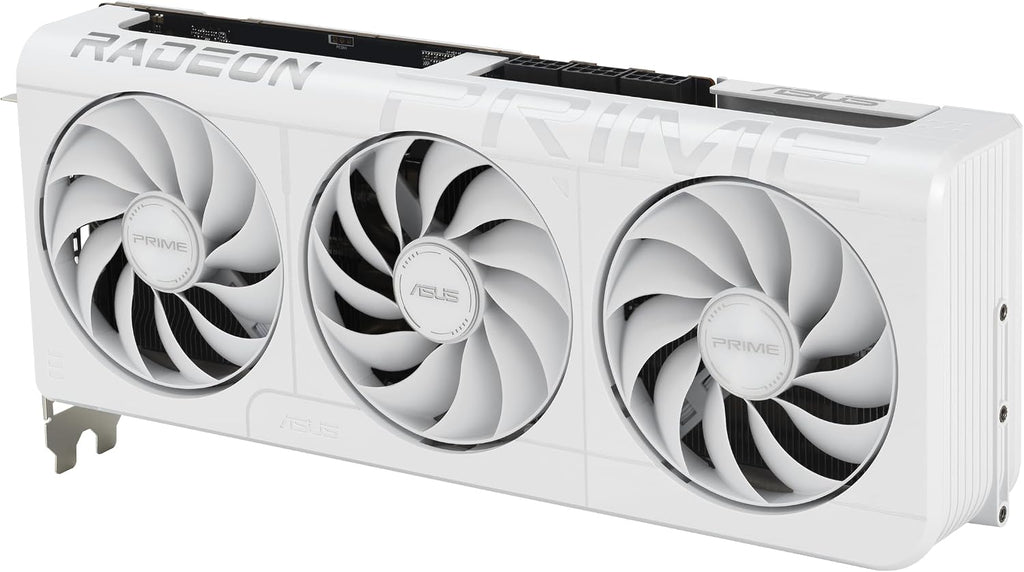 ASUS Prime Radeon RX 9070 XT White OC Edition Grafikkarte (Pcie 5.0, HDMI/DP 2.1, 2.5-Slot Design, Axial-Tech-Lüfter, Dual-Kugellager, Dual BIOS, ASUS GPU Guard)