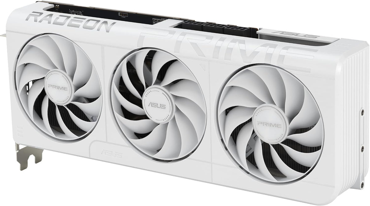 ASUS Prime Radeon RX 9070 XT White OC Edition Grafikkarte (Pcie 5.0, HDMI/DP 2.1, 2.5-Slot Design, Axial-Tech-Lüfter, Dual-Kugellager, Dual BIOS, ASUS GPU Guard)
