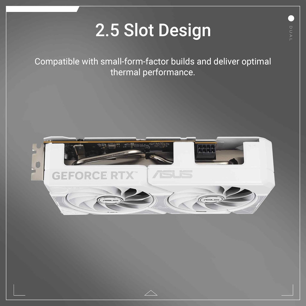 ASUS Dual Geforce RTX 5060 8GB GDDR7 White OC Edition Gaming Grafikkarte