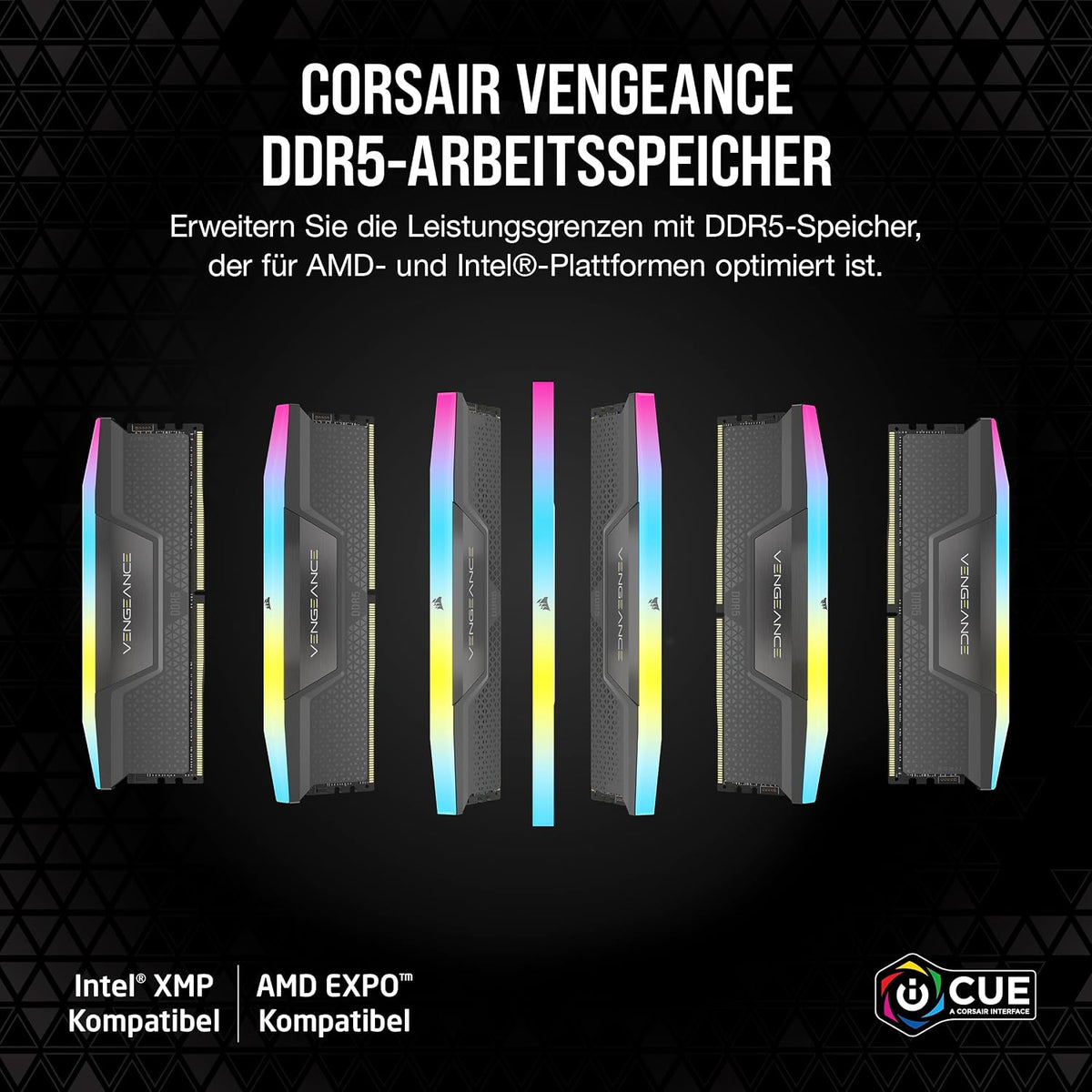 CORSAIR Vengeance RGB DDR5 16GB (1 X 16GB) Bis Zu 6000Mhz AMD Intel RAM