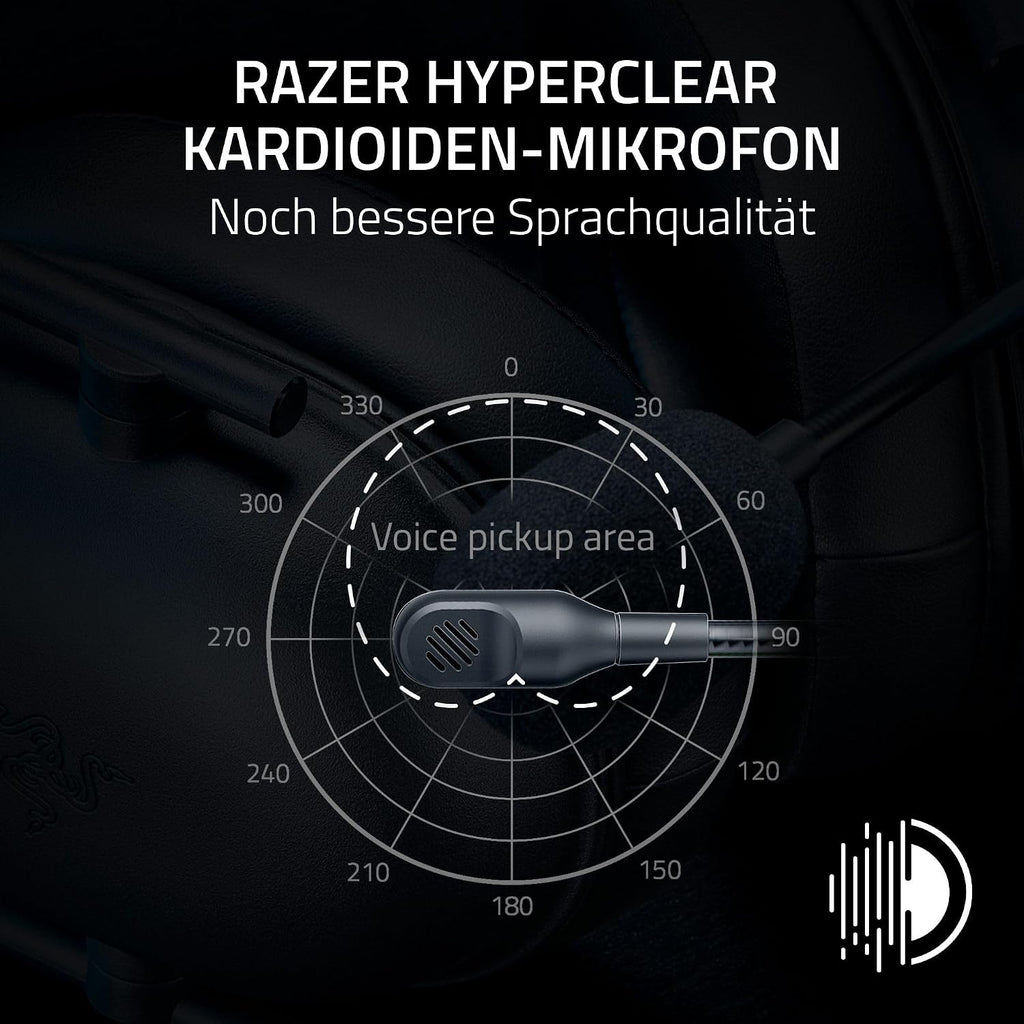 Razer Blackshark V2 X (Playstation) - Kabelgebundenes E-Sport Headset Für Playstation Konsole (250G, Nierenmikrofon, 50Mm Treiber, Passive Geräuschunterdrückung, 3,5Mm Anschluss) Schwarz