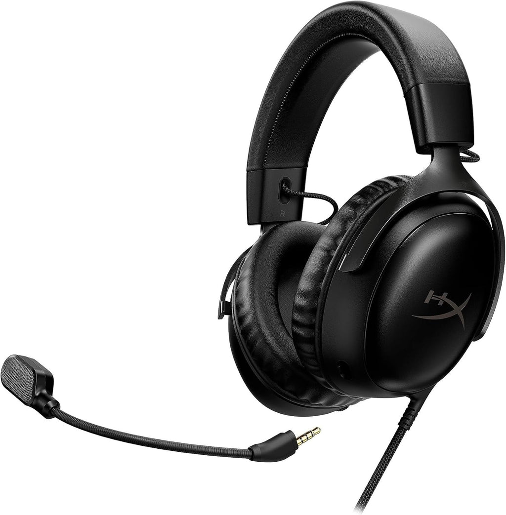 Hyperx Cloud III – Kabelgebundenes Gaming-Headset, PC, PS5, Xbox Series X|S, Abgewinkelte 53Mm-Treiber, DTS, Memory-Schaum, Stabiler Rahmen, Ultraklares 10Mm-Mikrofon, USB-C, USB-A, 3,5Mm, Schwarz