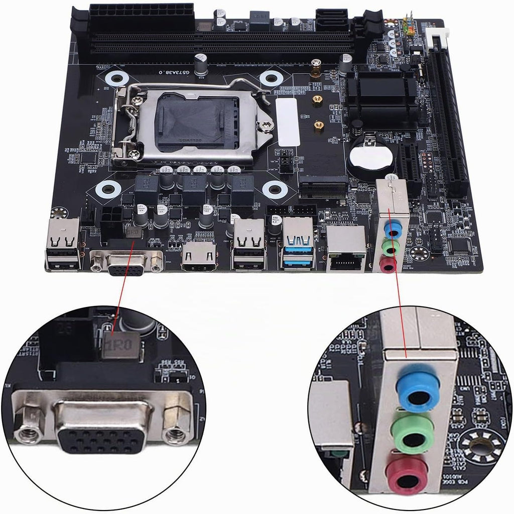 H81 Gaming Motherboard, LGA 1150 Micro ATX PC Motherboard, 2X8 GB DDR3 -Speicher M.2 NVME, NGFF SATA 3.0 6 GB/S PCI E