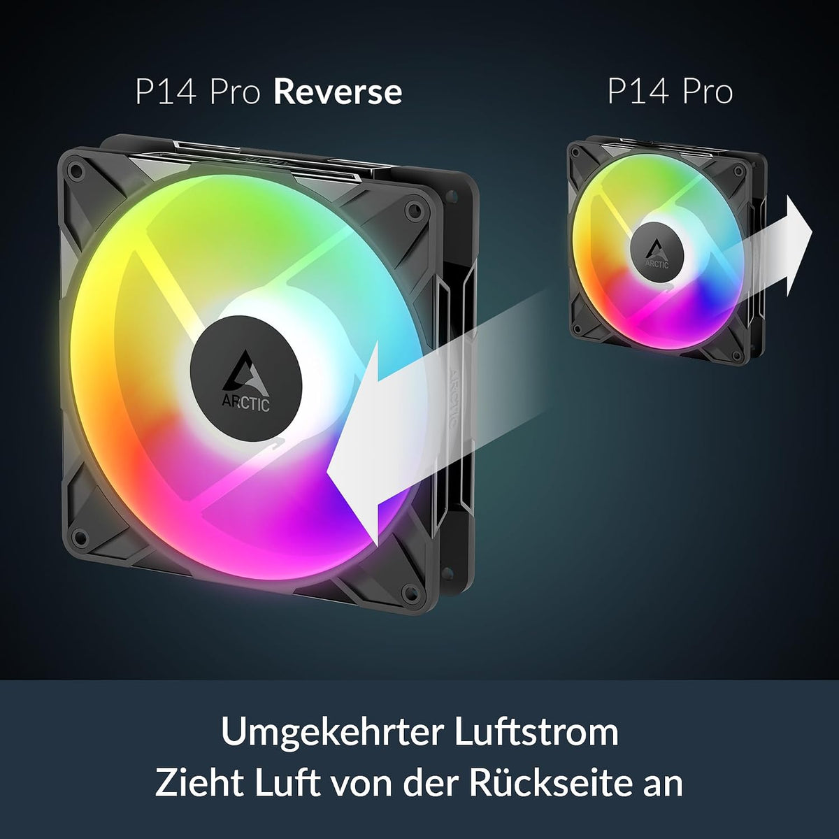 ARCTIC P14 Pro Reverse A-RGB (3St) - 140 Mm Premium Lüfter, Reverse Airflow