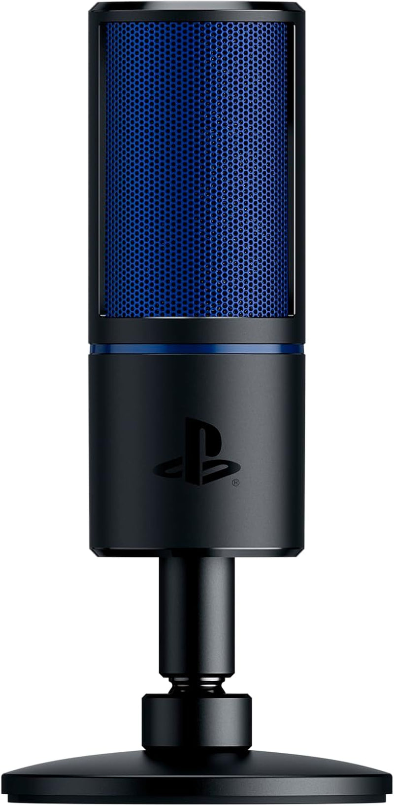 Razer Seiren X Für Playstation - USB Kondensator-Mikrofon Für Streaming Auf Der PS4 Und PS5 (Kompakt Mit Schockdämpfer, Superniere Aufnahmemuster, Stumm-Taste) Schwarz-Blau
