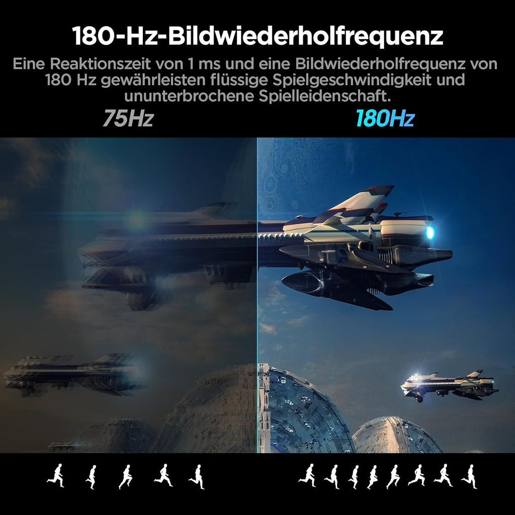 KOORUI 24 Zoll Gaming PC Bildschirm 180Hz MPRT 1Ms 24E6CA