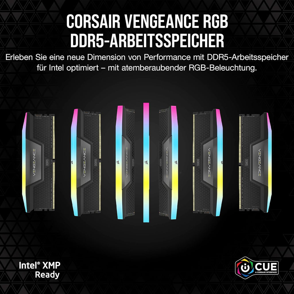 CORSAIR Vengeance RGB DDR5 32GB (2 X 16GB) Bis Zu 6400Mhz Intel RAM