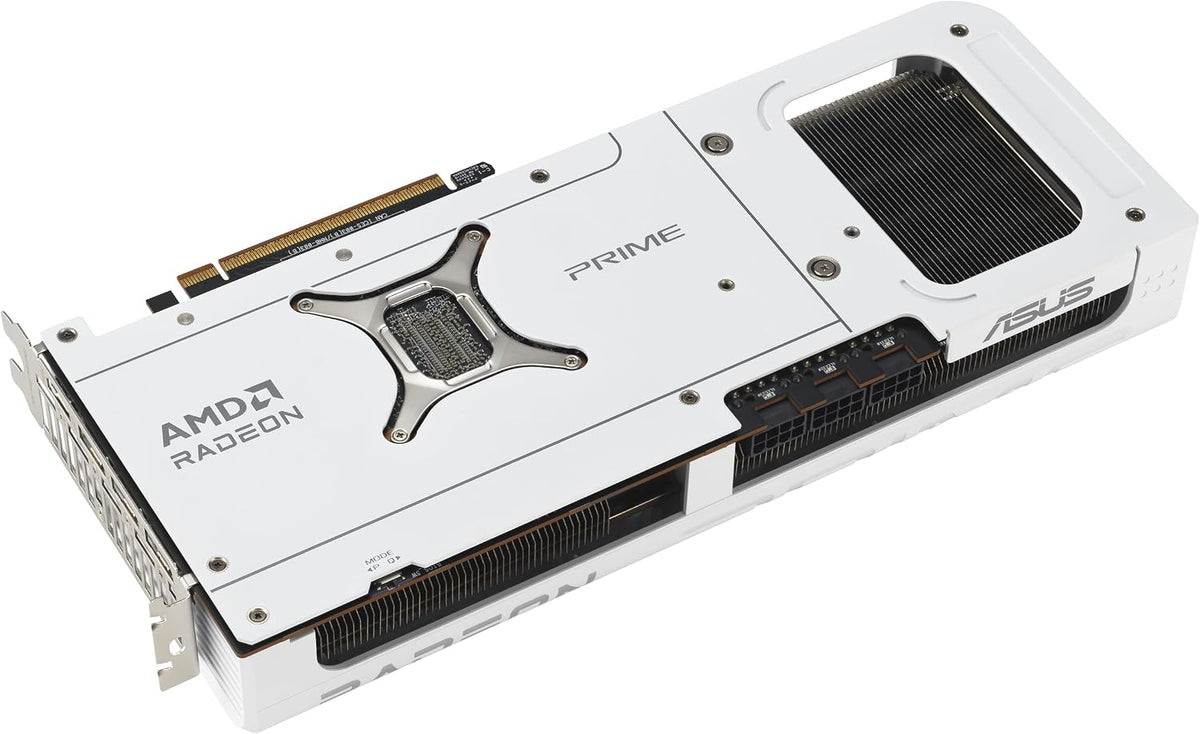 ASUS Prime Radeon RX 9070 XT White OC Edition Grafikkarte (Pcie 5.0, HDMI/DP 2.1, 2.5-Slot Design, Axial-Tech-Lüfter, Dual-Kugellager, Dual BIOS, ASUS GPU Guard)