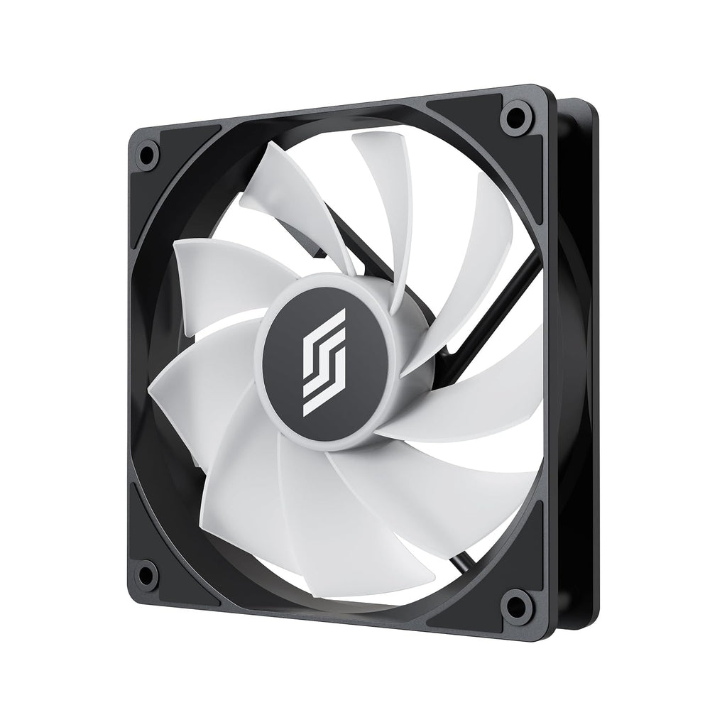 RF120D-R Black 120Mm Gehäuselüfter, 4-Pin PWM, A-RGB, 57 CFM Reverse-Airflow, Daisy-Chain, Hdb-Lager, 6 Steuerbare Leds, 600–1500 U/Min, Leiser Rgb-Lüfter Für Gaming-Pc