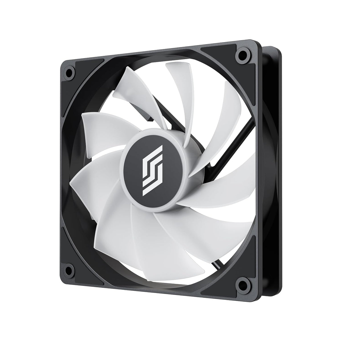 RF120D-R Black 120Mm Gehäuselüfter, 4-Pin PWM, A-RGB, 57 CFM Reverse-Airflow, Daisy-Chain, Hdb-Lager, 6 Steuerbare Leds, 600–1500 U/Min, Leiser Rgb-Lüfter Für Gaming-Pc