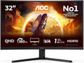 AOC CQ32G4VE 32 Zoll Curved, WQHD Gaming Monitor, 180Hz, Fast VA Panel, 1Ms Gtg, HDR10, Freesync, (2560X1440 HDMI 2X 2.0 DP 1X 1.4) Schwarz