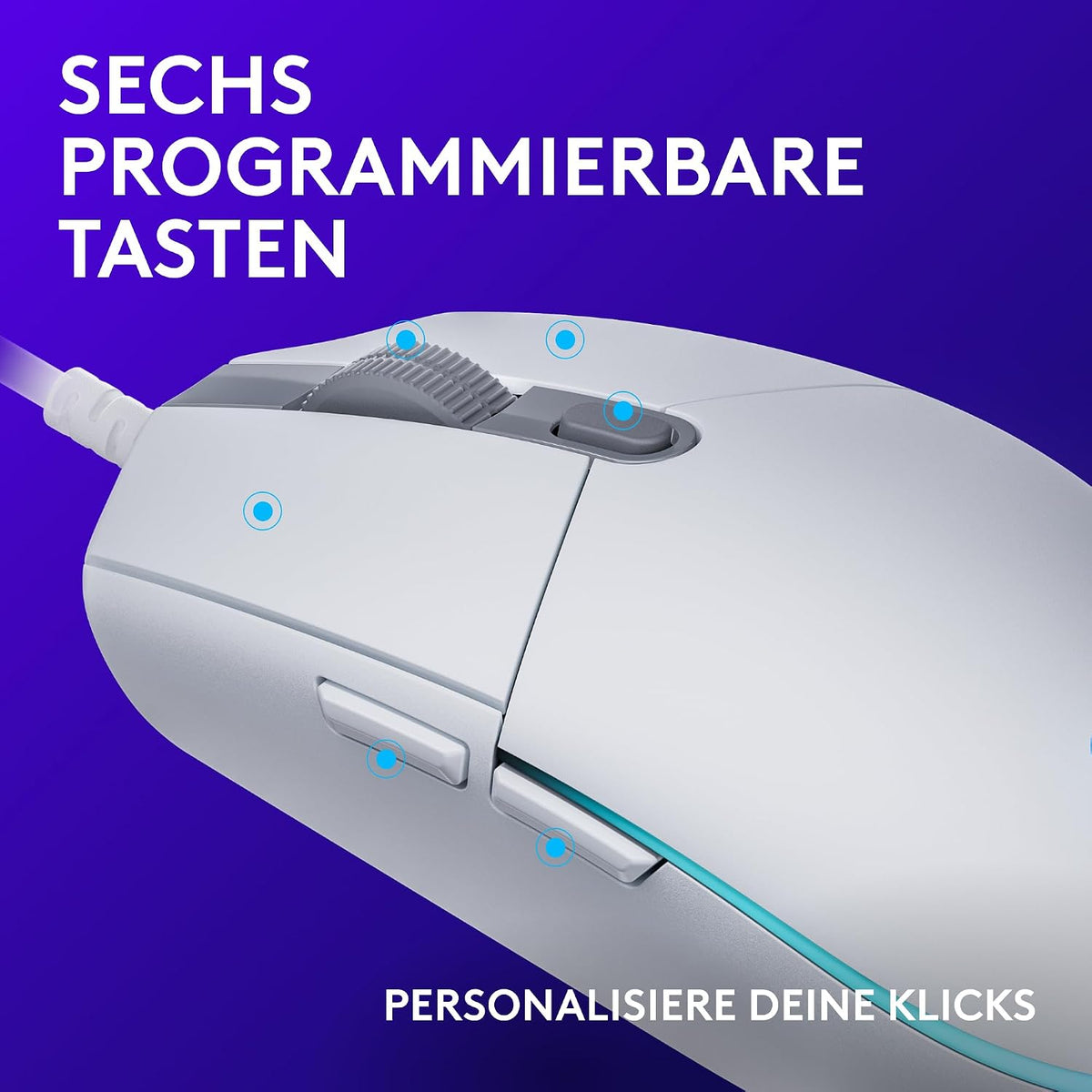 Logitech G203 Gaming-Maus Mit Anpassbarer LIGHTSYNC Rgb-Beleuchtung