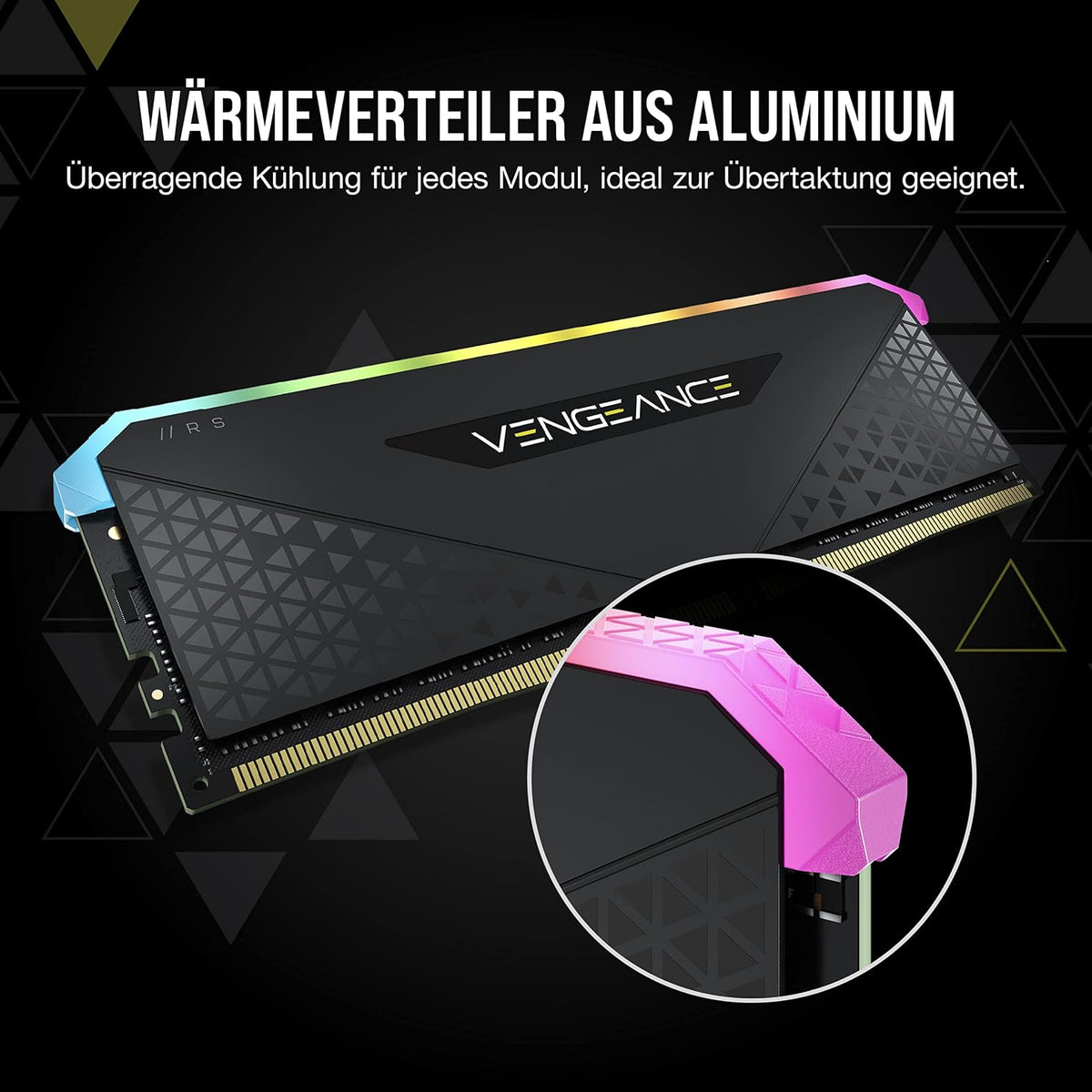 Corsair Vengeance RGB RS 16 GB (2 X 8 GB) DDR4 Bis Zu 3200Mhz C16 Arbeitsspeicher (Dynamische Rgb-Beleuchtung, Kompatibilität Mit Intel & AMD 300/400/500 Series) Schwarz