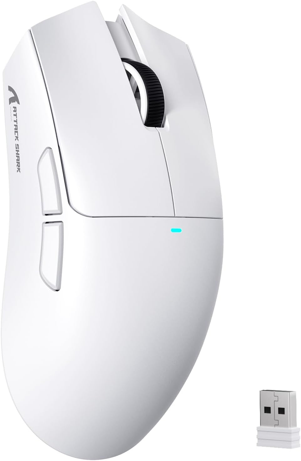 ATTACK SHARK X11SE Kabellose Gaming-Maus, 63G Superleicht, Mit Pixart Paw3311-Sensor, 22000 DPI, Tri-Mode BT/2,4 Ghz/Kabelgebunden, 1000Hz, 300Mah Battery, Dual-Treiber, Für Pc/Xbox/Ps/Mac, Weiß