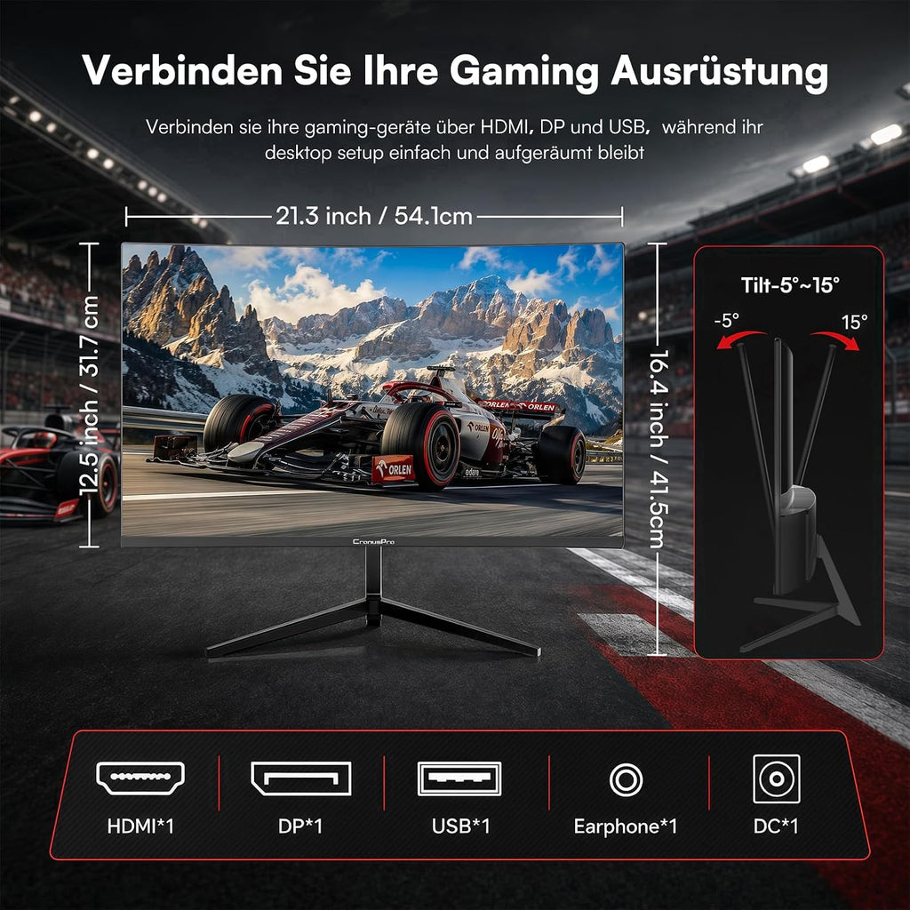 24 Zoll Curved Gaming Monitor, 240Hz, 1Ms MPRT, FHD 1920 X 1080