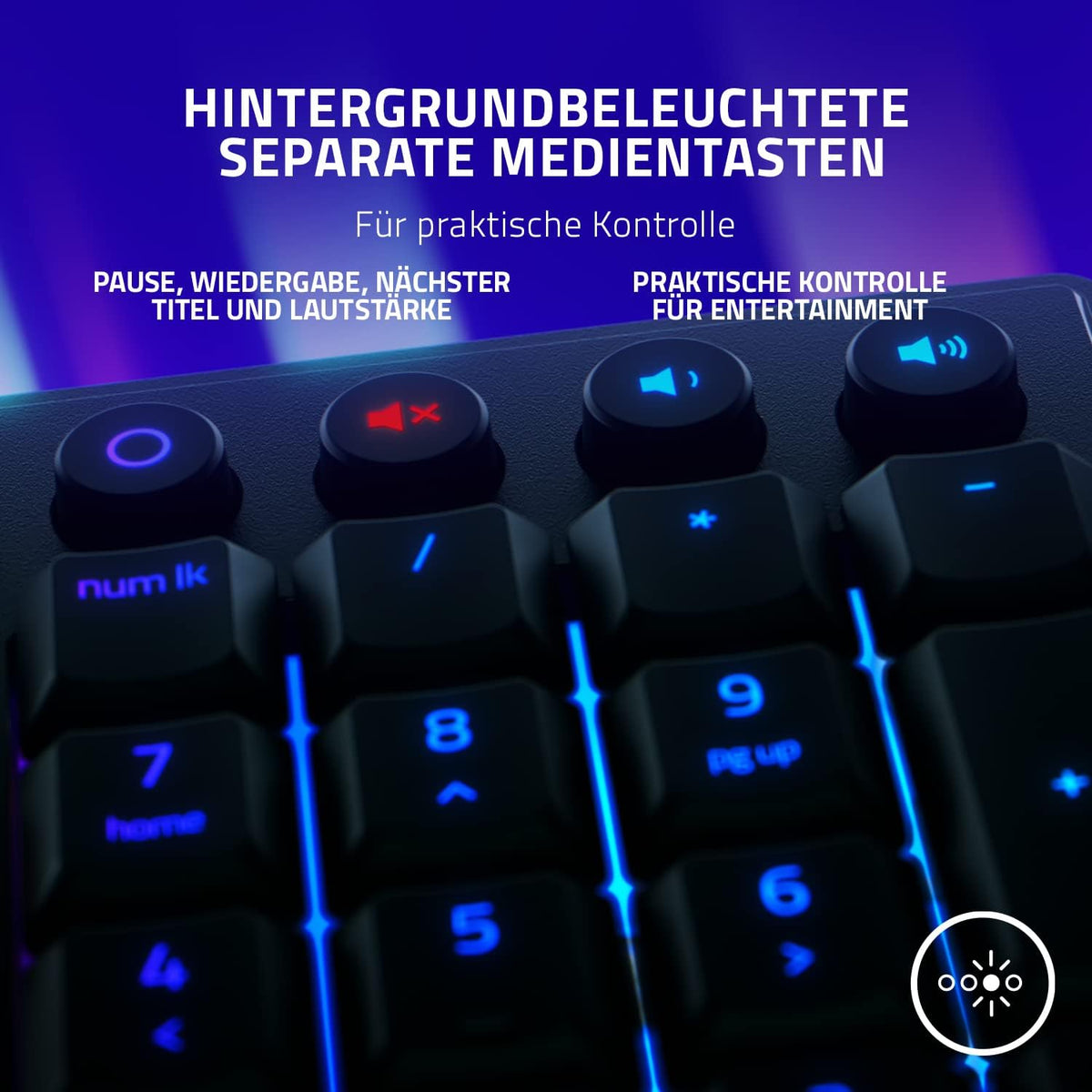Razer Ornata V3 Tenkeyless - Kompakte Flache Gaming-Tastatur (Mecha-Membran-Switches, Tastenkappen Mit Anti-Uv-Beschichtung, Beleuchtete Separate Medientasten) QWERTZ De-Layout | Schwarz