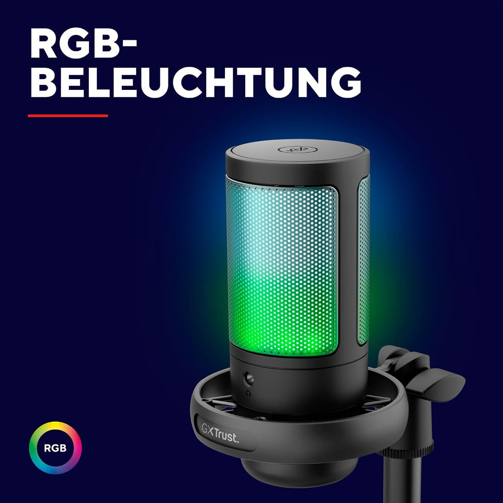 Gxtrust Ruan USB Gaming Mikrofon Mit RGB Beleuchtung, Schwarz