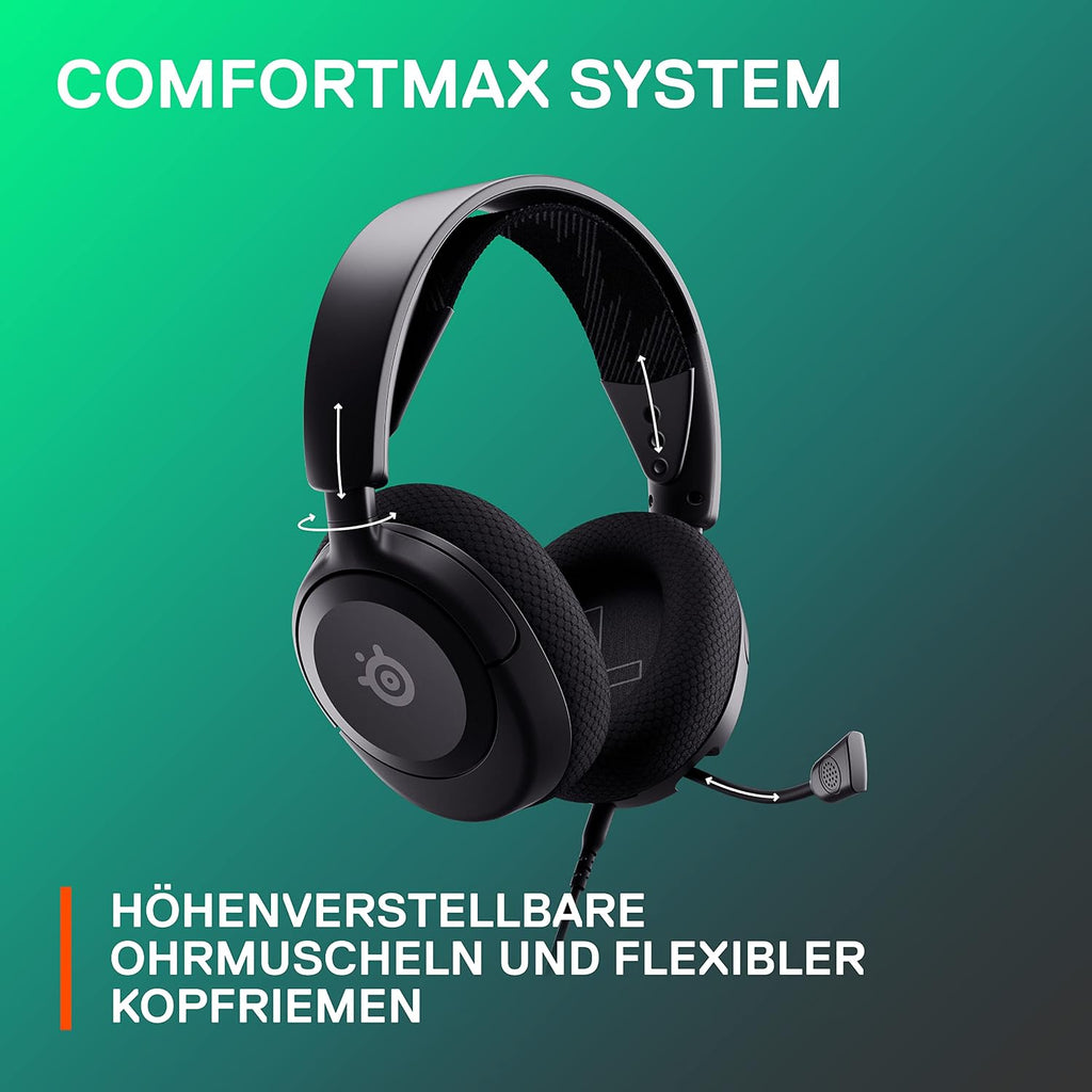 Steelseries Arctis Nova 1 - Multi-System Gaming-Headset – Hi-Fi-Treiber – 360° Surround-Sound – Airweave Memory Foam-Ohrpolster – Mikrofon Mit Geräuschunterdrückung – PC, PS5, Xbox -Schwarz