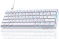 DK61SE 60% Gaming-Tastatur, US-QWERTY, Rote Schalter, Weiß