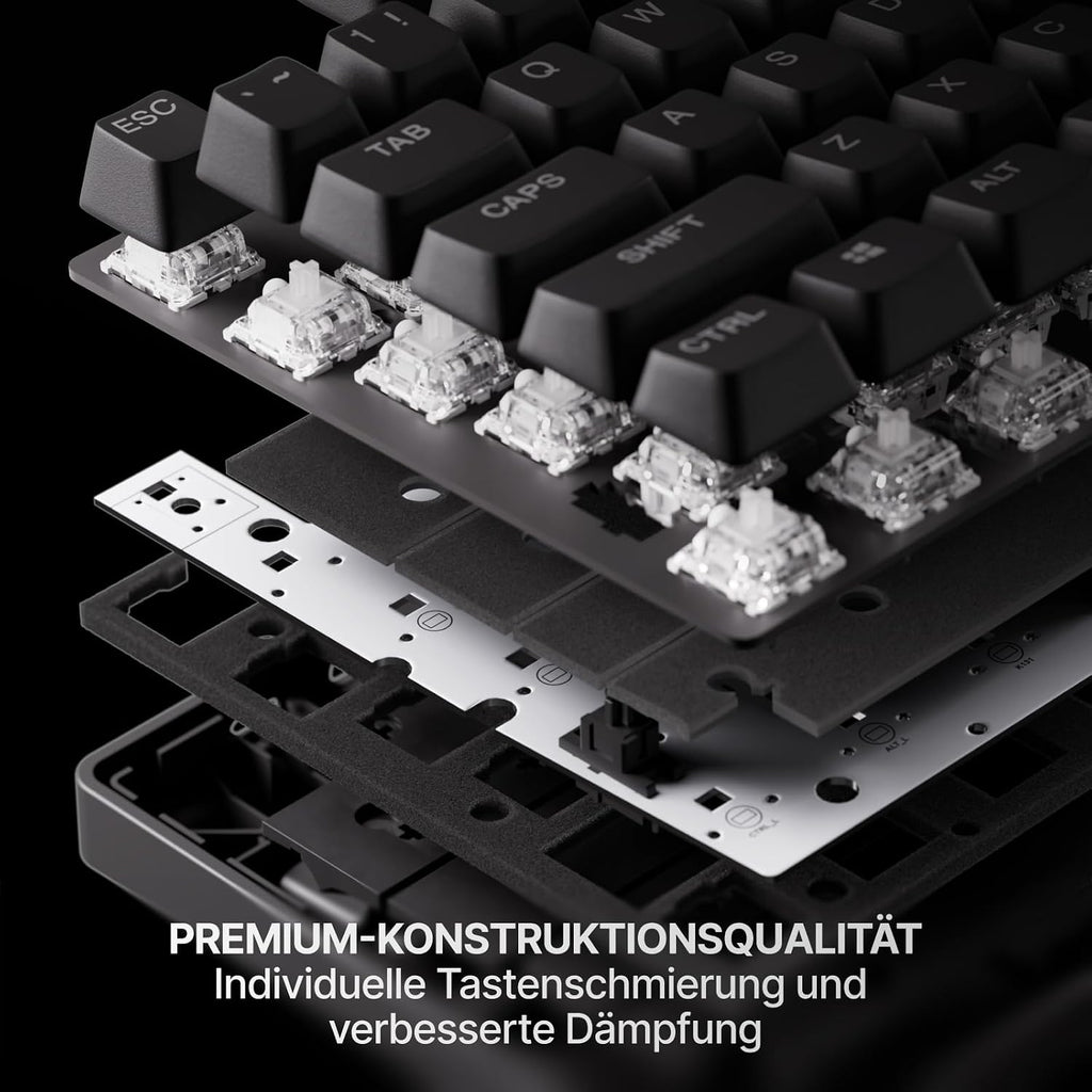 Steelseries APEX PRO TKL Gen-3-Gaming-Tastatur – Omnipoint 3.0 Analoge Magnetische Schalter, Quickset-Auto-Presets (Schnellabzug, Schnellantipp/Socd, Schutzmodus), OLED,RGB,PBT, USB-C, German QWERTZ