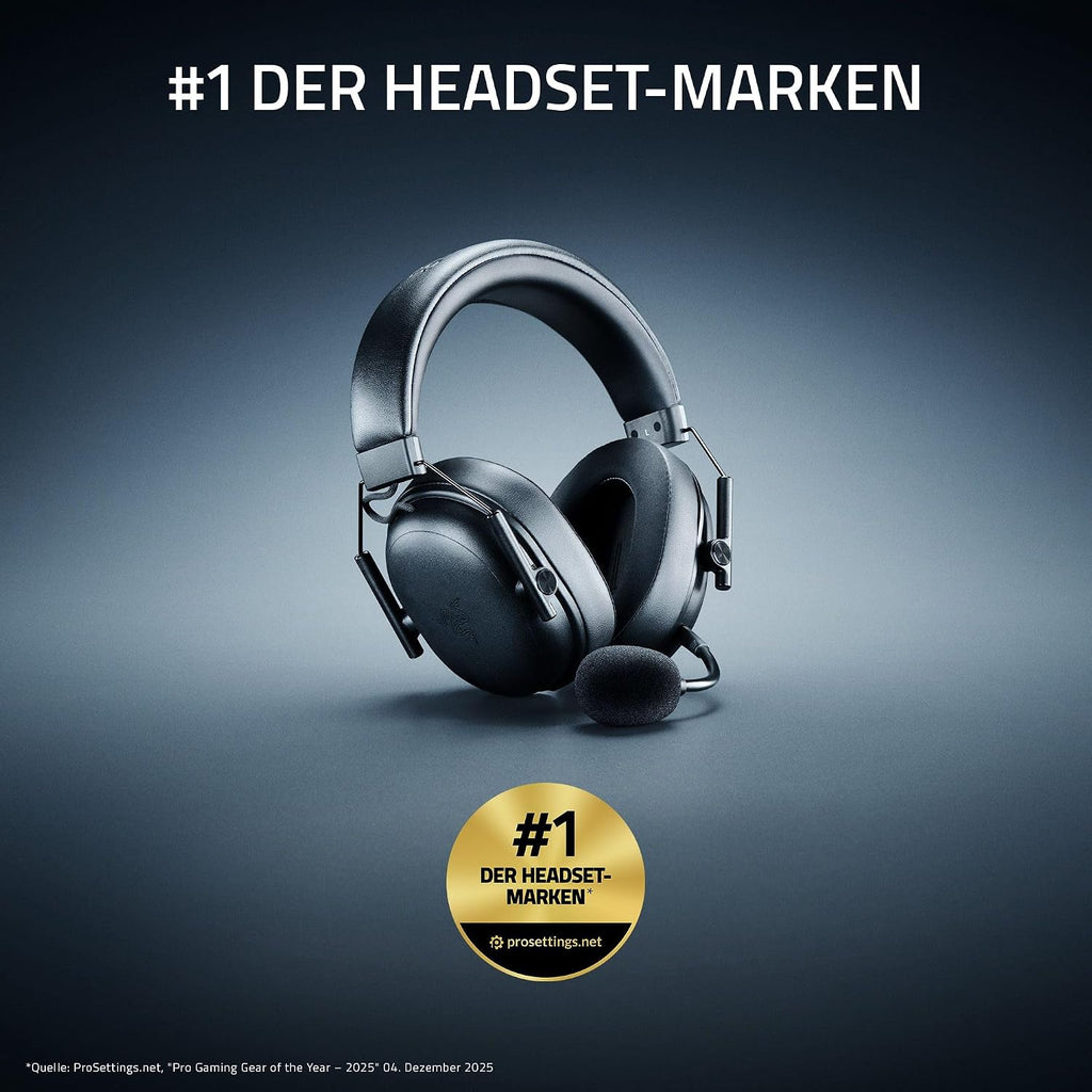 Razer Blackshark V3 X Hyperspeed - Kabelloses E-Sport-Headset - Ultra Leicht 270G - Triforce 50Mm Treiber - Abnehmbares Mikrofon - Surround Sound - Wireless 2,4 Ghz & Bluetooth - Pc/Mac | Schwarz