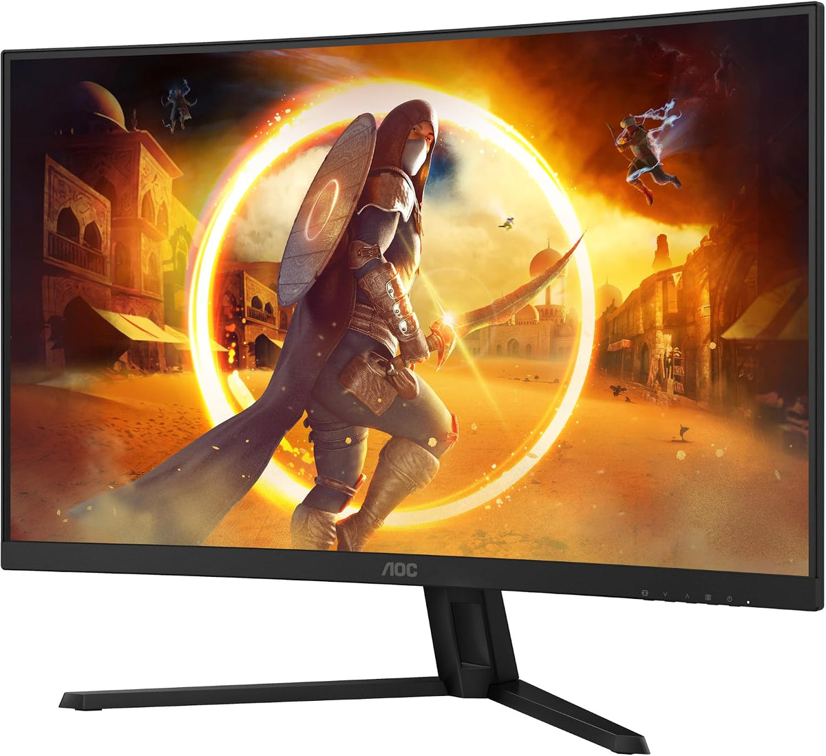 AOC CQ32G4VE 32 Zoll Curved, WQHD Gaming Monitor, 180Hz, Fast VA Panel, 1Ms Gtg, HDR10, Freesync, (2560X1440 HDMI 2X 2.0 DP 1X 1.4) Schwarz