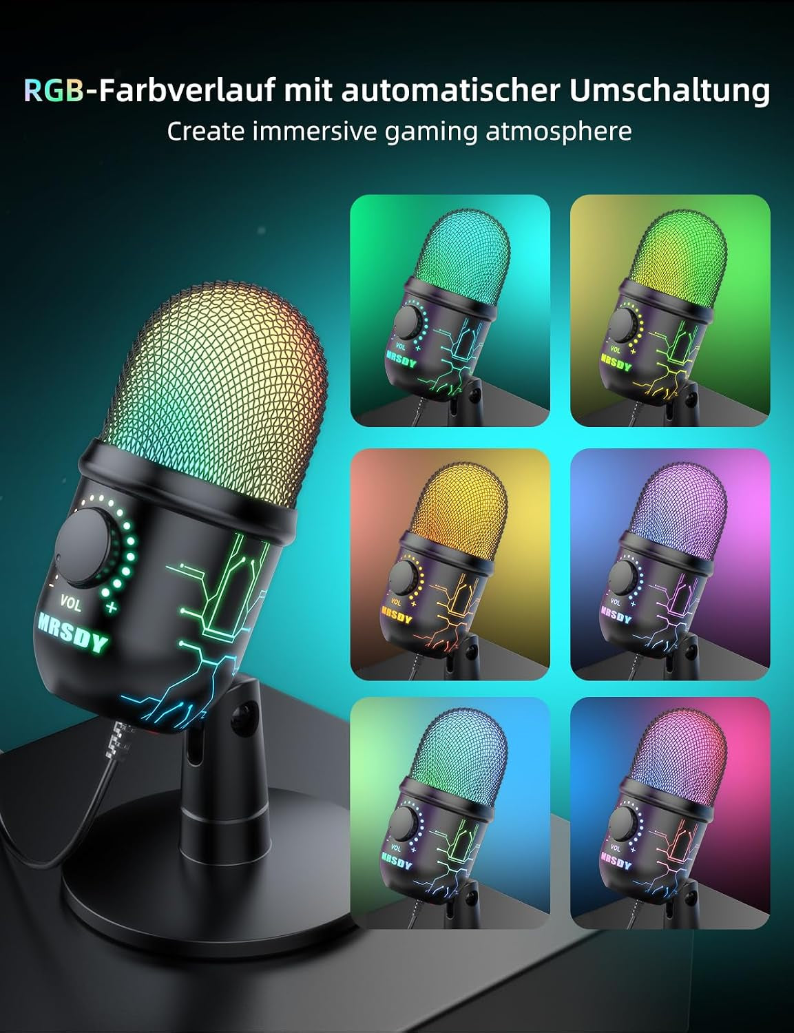 Usb-Gaming-Mikrofon Für PC Mit Rauschunterdrückung
