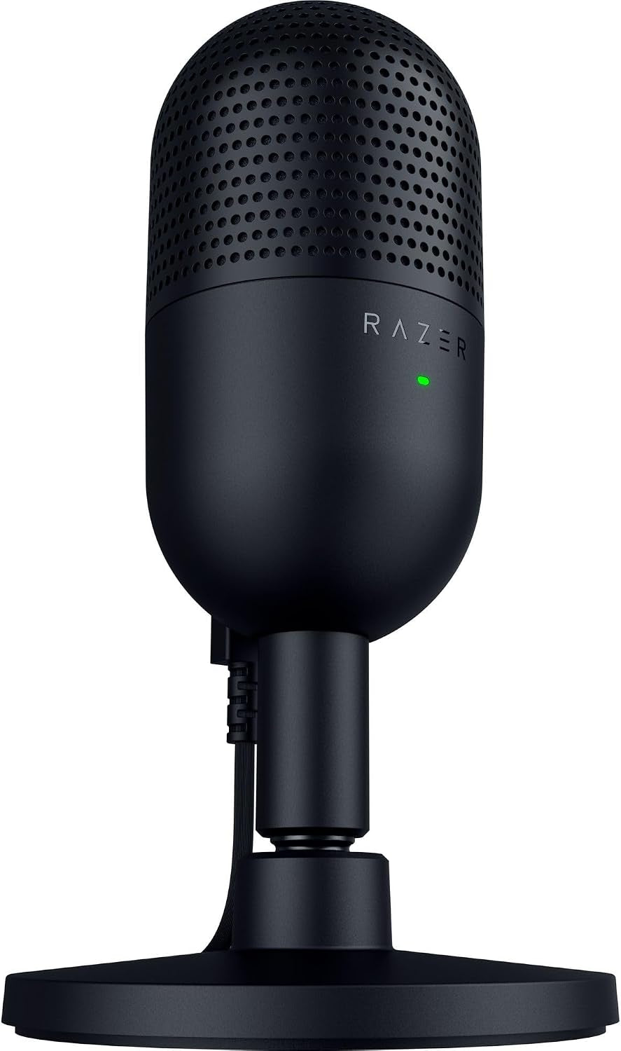 Razer Seiren V3 Mini - Ultrakompaktes Usb-Mikrofon (14Mm Supernieren Kondensatormikrofon, Tap-To-Mute-Sensor Mit Led-Anzeige, Integrierter Stoßdämpfer, Plug-And-Play Design) Schwarz