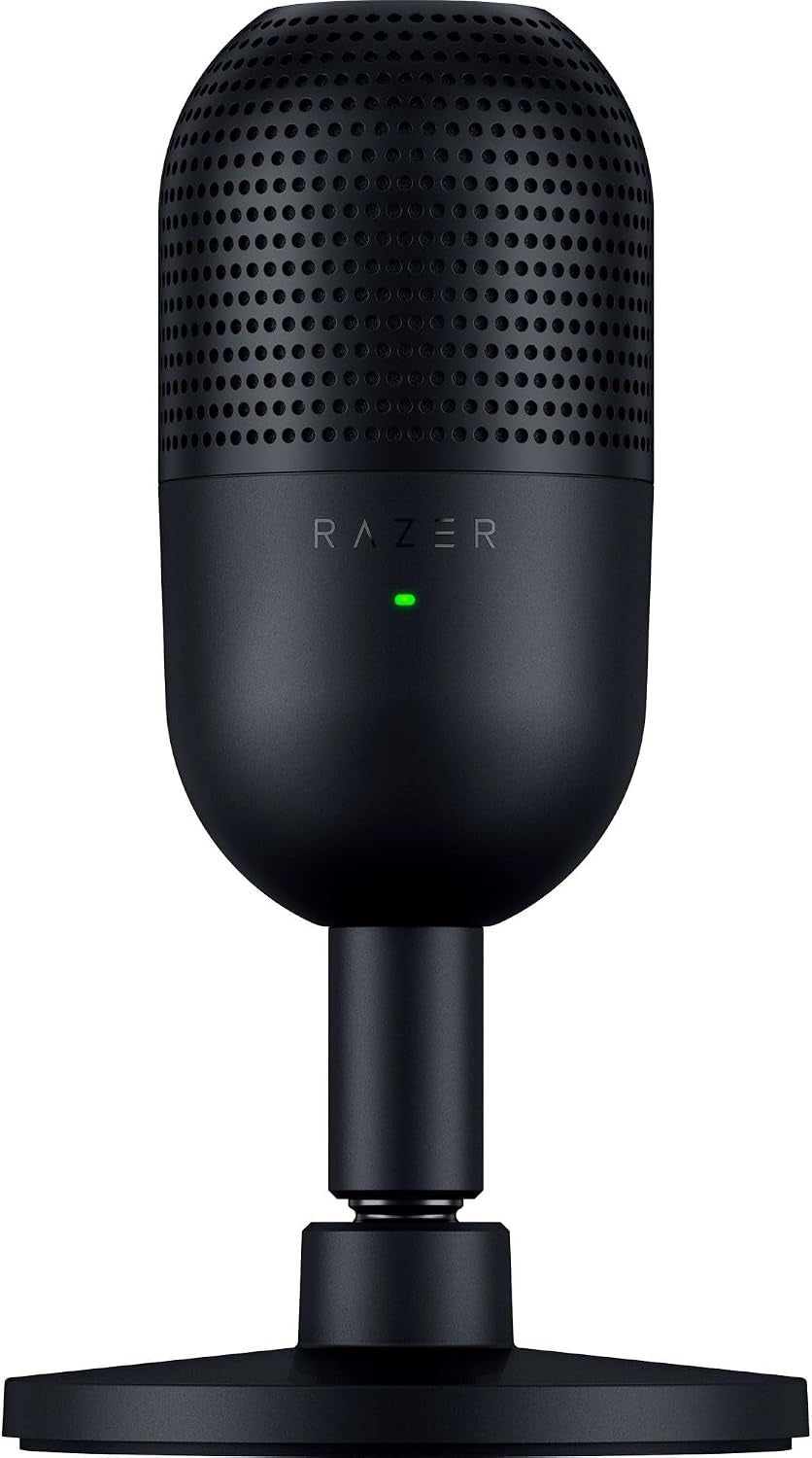 Razer Seiren V3 Mini - Ultrakompaktes Usb-Mikrofon (14Mm Supernieren Kondensatormikrofon, Tap-To-Mute-Sensor Mit Led-Anzeige, Integrierter Stoßdämpfer, Plug-And-Play Design) Schwarz