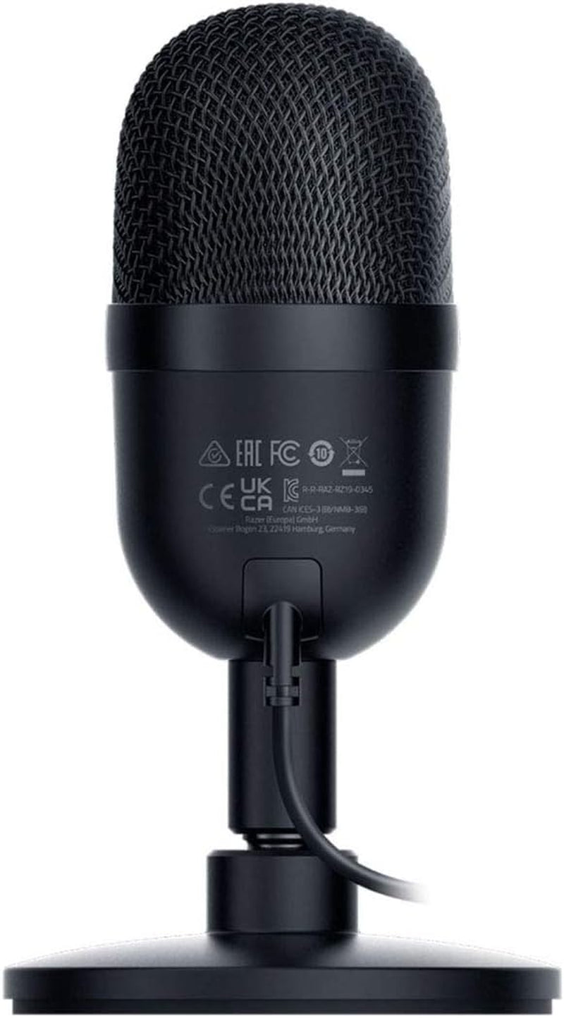 Razer Seiren Mini USB Kondensatormikrofon: Für Streaming Und Gaming Am PC - Professionelle Aufnahmequalität - Präzises Supernieren-Tonabnehmermuster - Kippständer - Stoßfest - Klassisches Schwarz