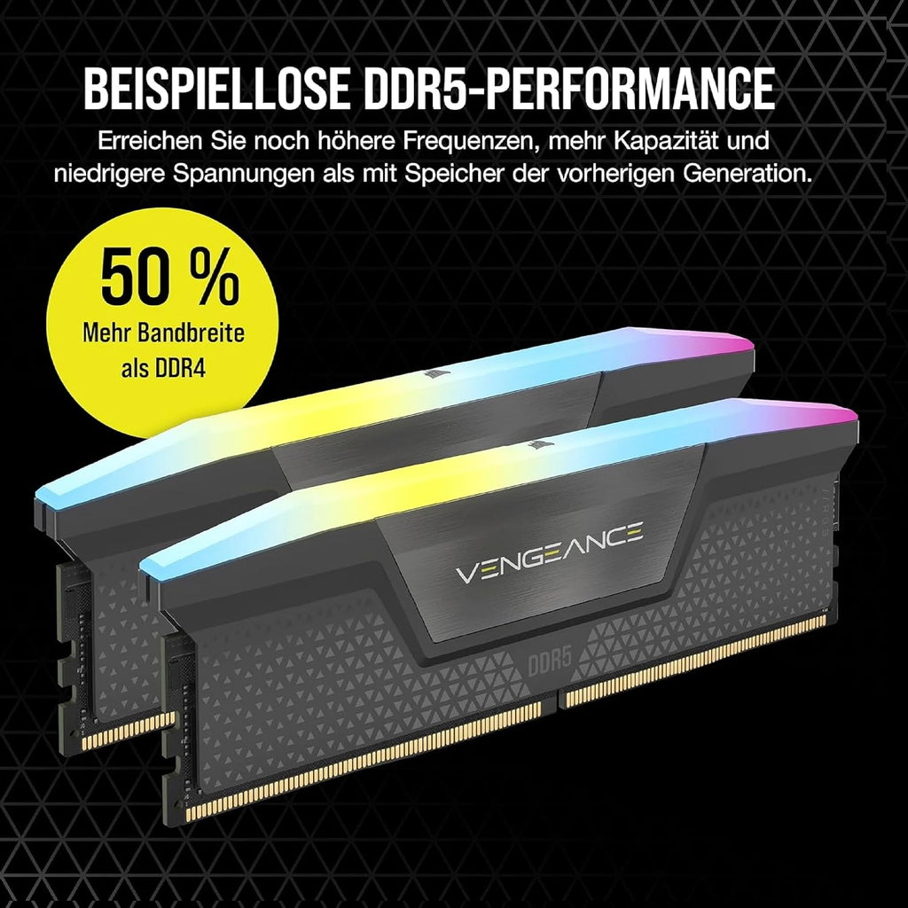 CORSAIR Vengeance RGB DDR5 16GB (1 X 16GB) Bis Zu 6000Mhz AMD Intel RAM