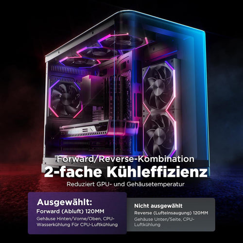 Asiahorse RGB PC Lüfter 120MM Gehäuselüfter [3 Stück] [HDB] 61,5 CFM/2000 RPM/2,16 MMH2O ARGB Lüfter 5V3PIN ARGB Und 12V4PIN PWM Lüfter, 50,000 Stunden Lebensdauer Nyota-A12-Schwarz