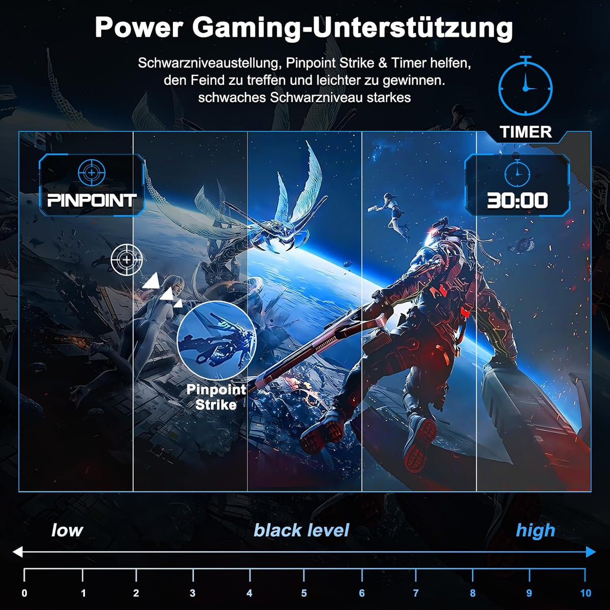 Minifire Gaming Curved Monitor 24 Zoll, 160Hz, Curved Gaming Monitor 1500R, 1Ms, Srgb110%, FHD 1080P Computer Screen, VESA Compatible, Eye Care Adaptive Sync HDMI＆DP Ports （MFG24C1L ）