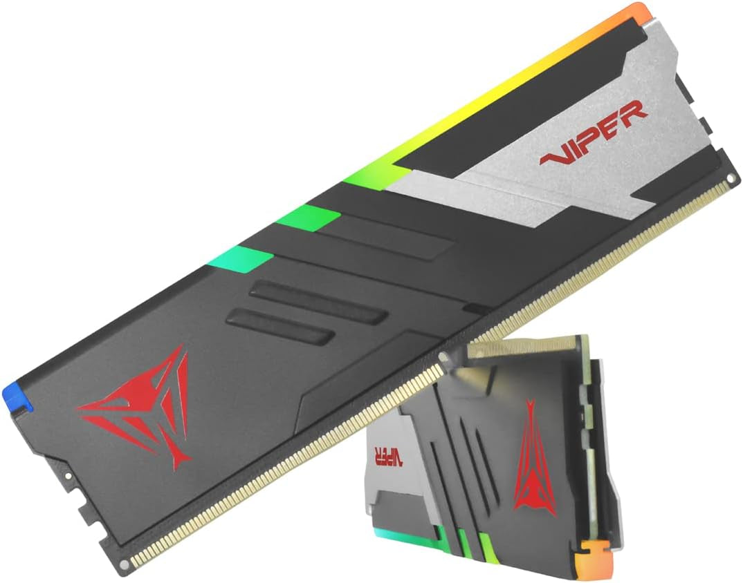 Patriot Viper Venom RGB DDR5 RAM 32GB (2X16GB) 6000Mt/S CL30 UDIMM Desktop Gaming Memory Kit - PVVR532G600C30K