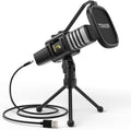 TONOR USB Kondensator Mikrofon, Nierencharakteristik Computer Mikrofon, Popfilter, Für Konferenz, Streaming, Podcasting, Gaming, Twitch, Für Laptop, Desktop PC, Mit Desktop-Ständer, TC30