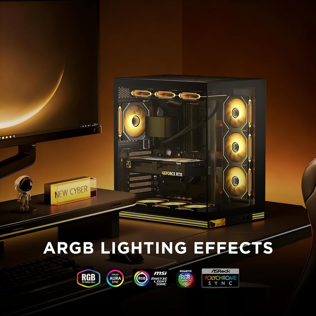 TZMRIT PRISM 4PRO Reverse RGB Lüfter 120Mm 3Er Pack,Argb Infinity PC Lüfter