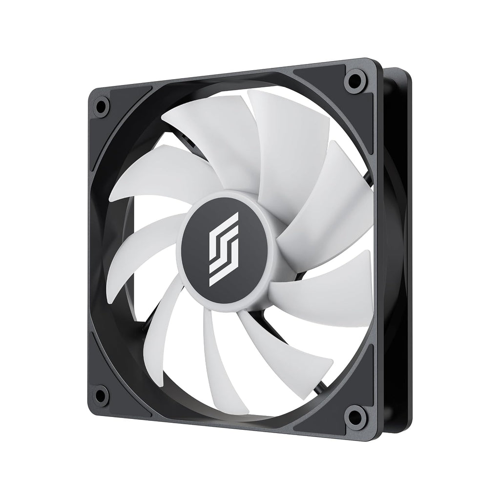 RF120D-R Black 120Mm Gehäuselüfter, 4-Pin PWM, A-RGB, 57 CFM Reverse-Airflow, Daisy-Chain, Hdb-Lager, 6 Steuerbare Leds, 600–1500 U/Min, Leiser Rgb-Lüfter Für Gaming-Pc