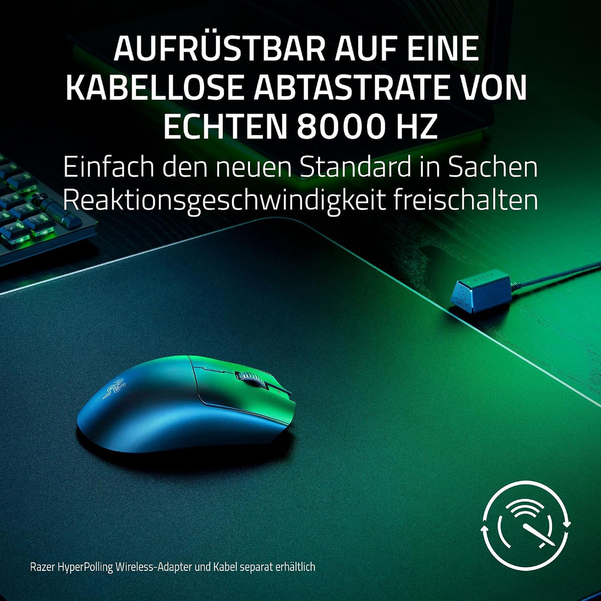 Razer Viper V3 Hyperspeed - Kabellose Esports Gaming-Maus - Focus Pro 30K DPI Sensor - Bis Zu 280 Std. Akku, Mechanische Maus-Switches 2Th Generation - Kabellose Abtastrate 4000Hz- Pc/Mac | Schwarz