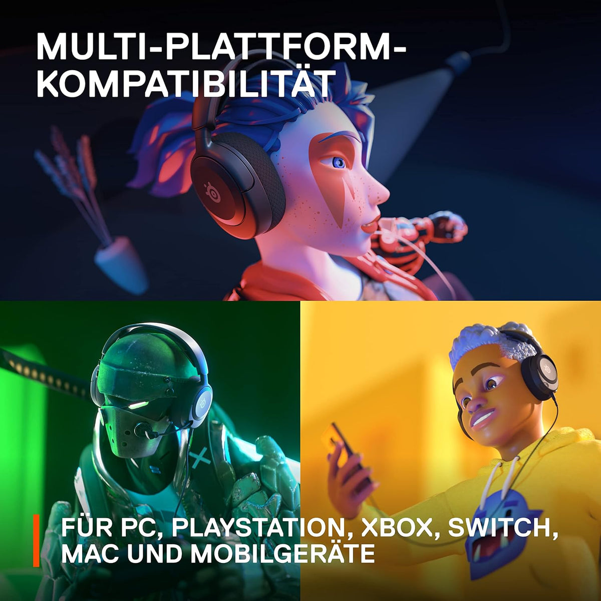 Steelseries Arctis Nova 1 - Multi-System Gaming-Headset – Hi-Fi-Treiber – 360° Surround-Sound – Airweave Memory Foam-Ohrpolster – Mikrofon Mit Geräuschunterdrückung – PC, PS5, Xbox -Schwarz