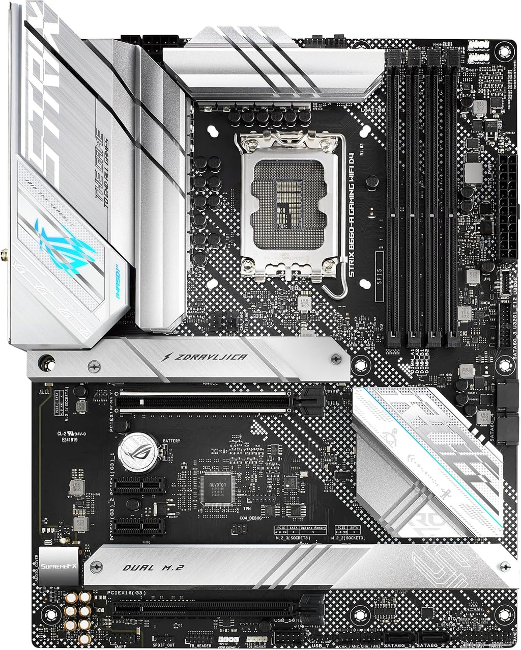 ASUS ROG Strix B660-A Gaming Wifi D4 Mainboard Sockel Intel LGA 1700 | Weiß
