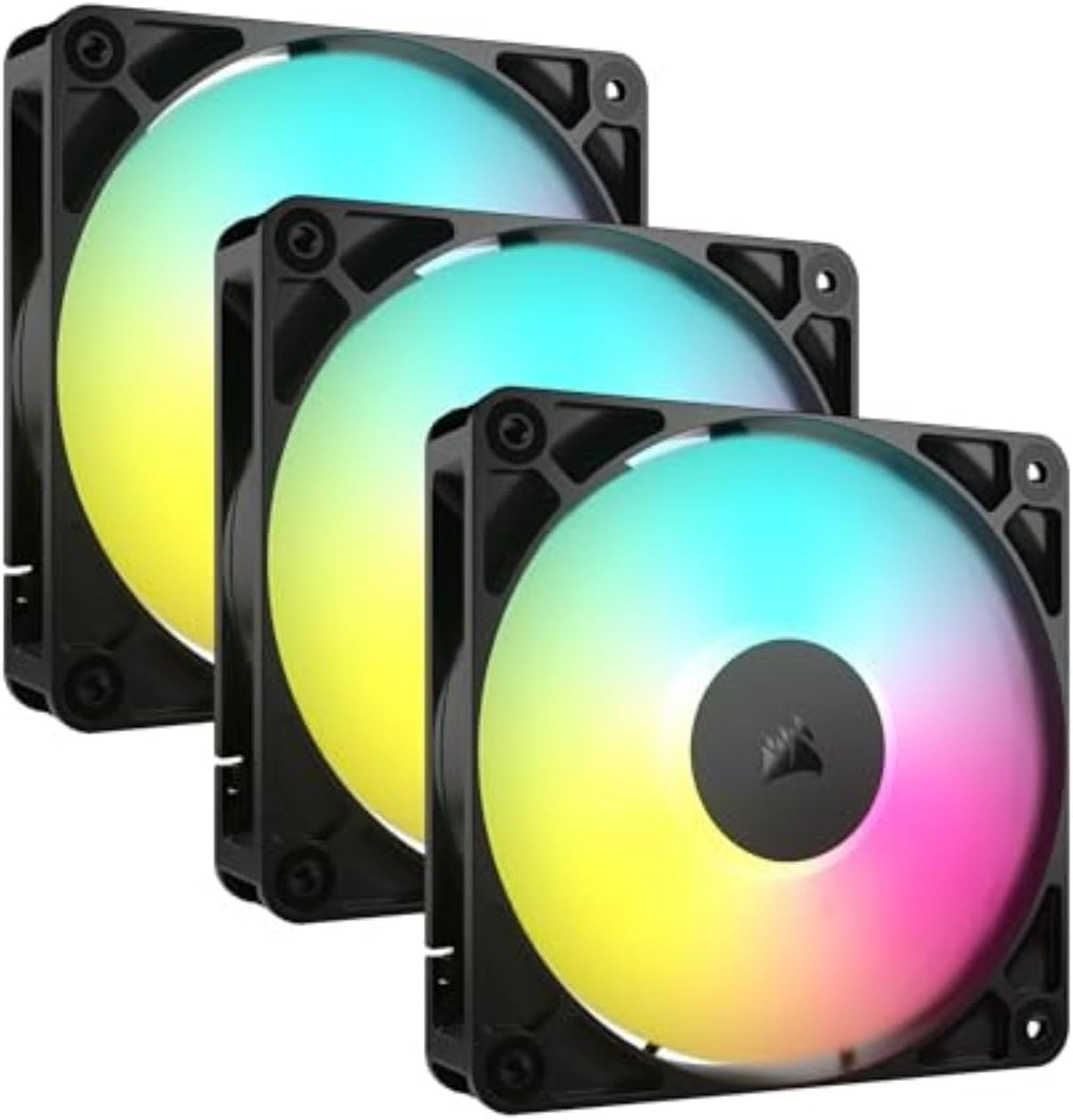 Corsair Rs120 Argb Case per Computer Ventilatore 12 Cm Nero 3 Pz (Rs120 Argb Computer Case Fan - 12 Cm Black 3 Pc[S] - Warranty: 12M)