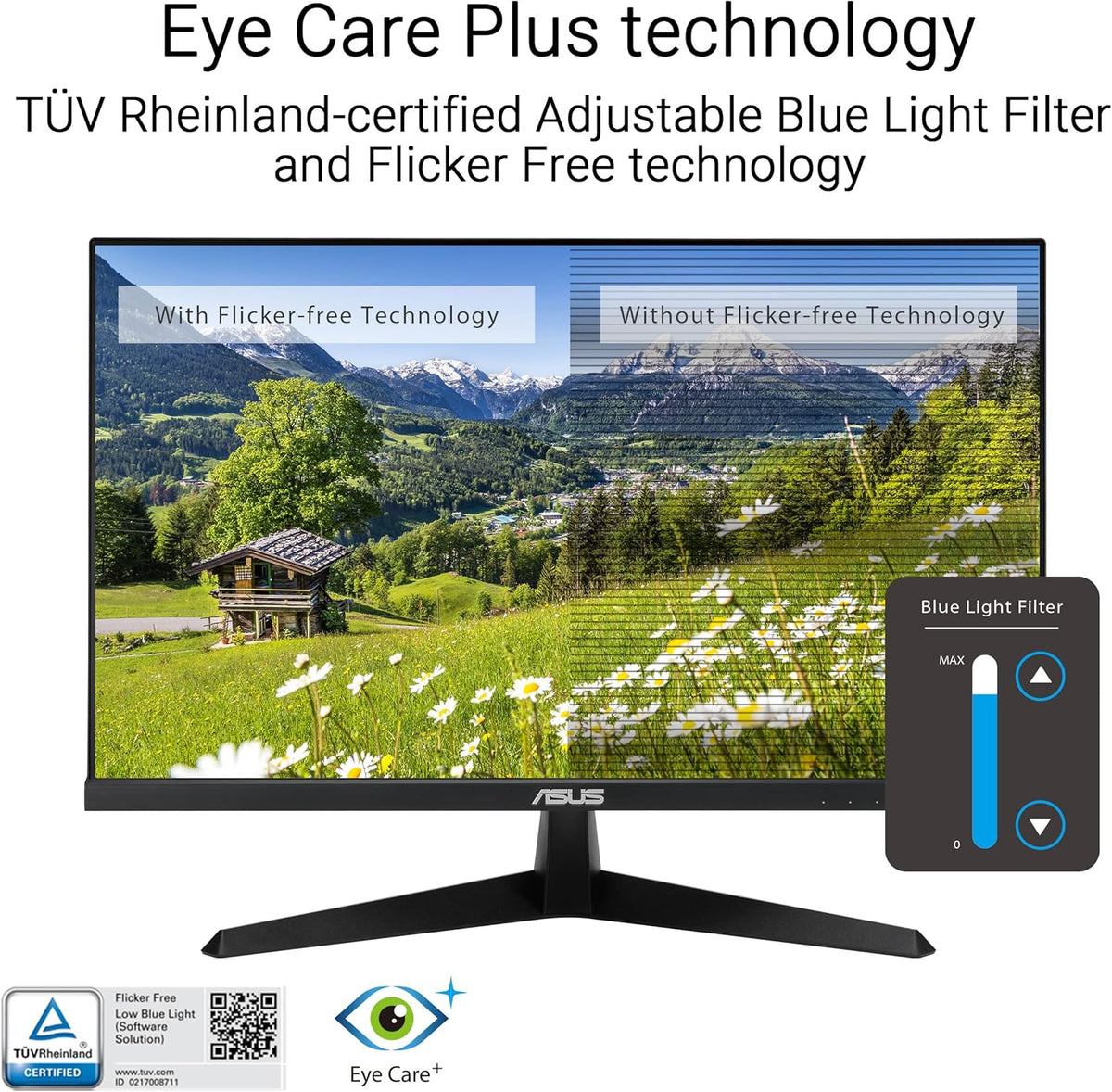 ASUS VY249HGR 24 Zoll Full HD IPS 120Hz Eye Care Monitor