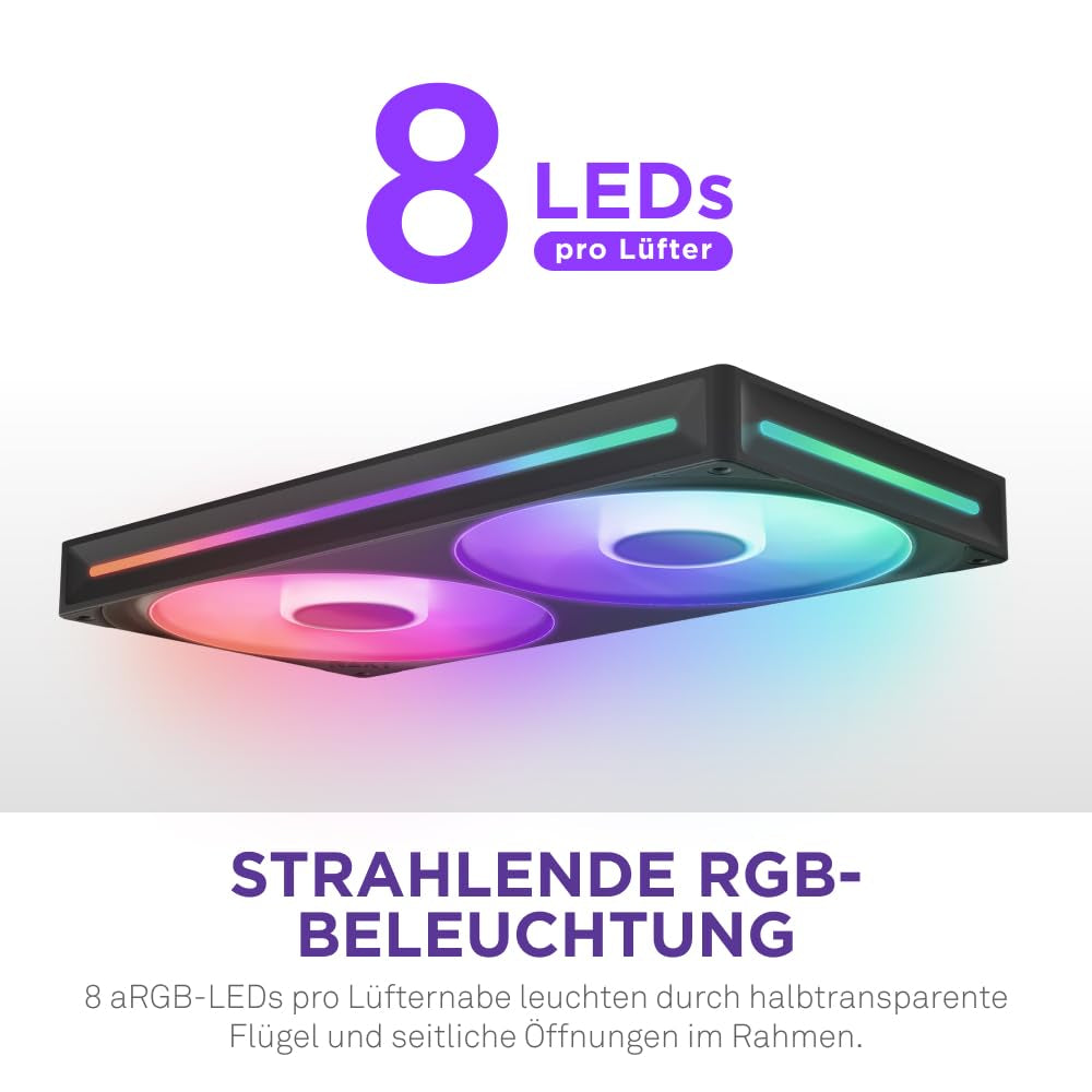 NZXT F280 RGB Core - 280Mm Single-Frame RGB Lüfter - Schwarz