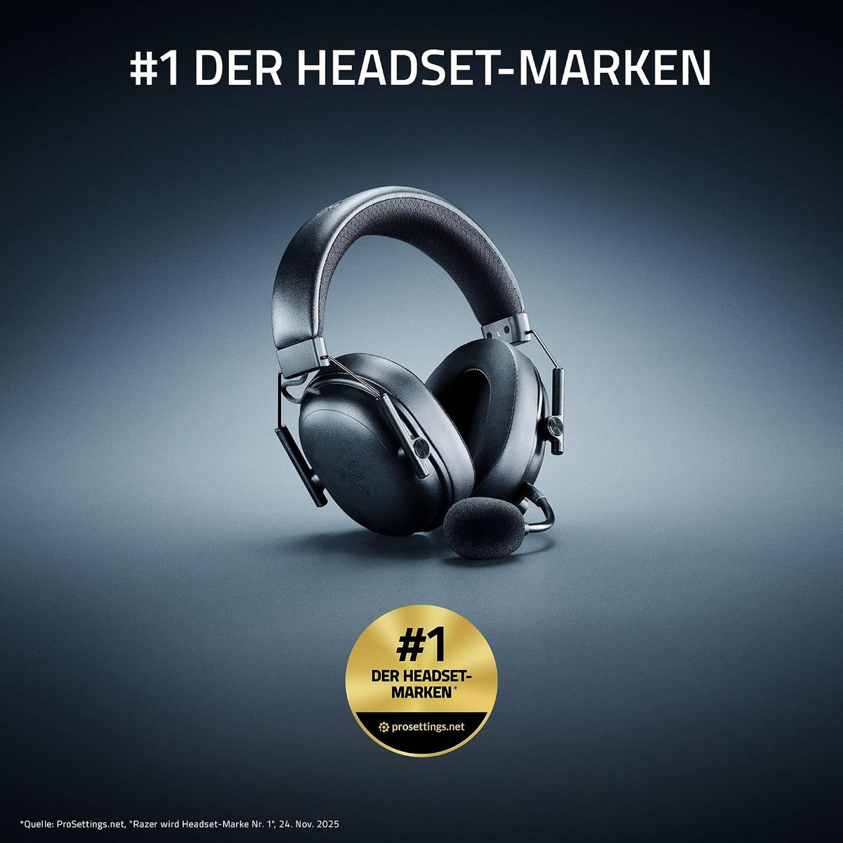 Razer Blackshark V3 X Hyperspeed - Kabelloses E-Sport-Headset - Ultra Leicht 270G - Triforce 50Mm Treiber - Abnehmbares Mikrofon - Surround Sound - Wireless 2,4 Ghz & Bluetooth - Pc/Mac | Schwarz