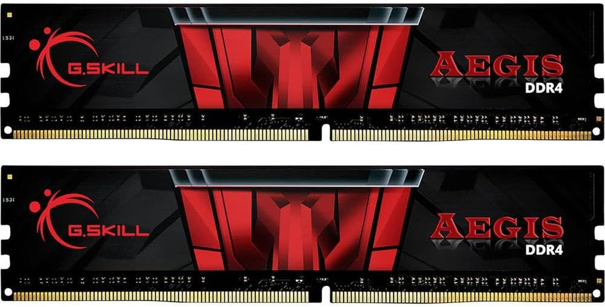 Aegis F4-3200C16D-16Gis Memoria 16 Gb 2 X 8 Gb Ddr4 288-Pin Dimm ( Ddr4 Ram 16Gb [2X8Gb Dual-Kit] Pc3200 Cl16 16Gis Aegis Black [Intel