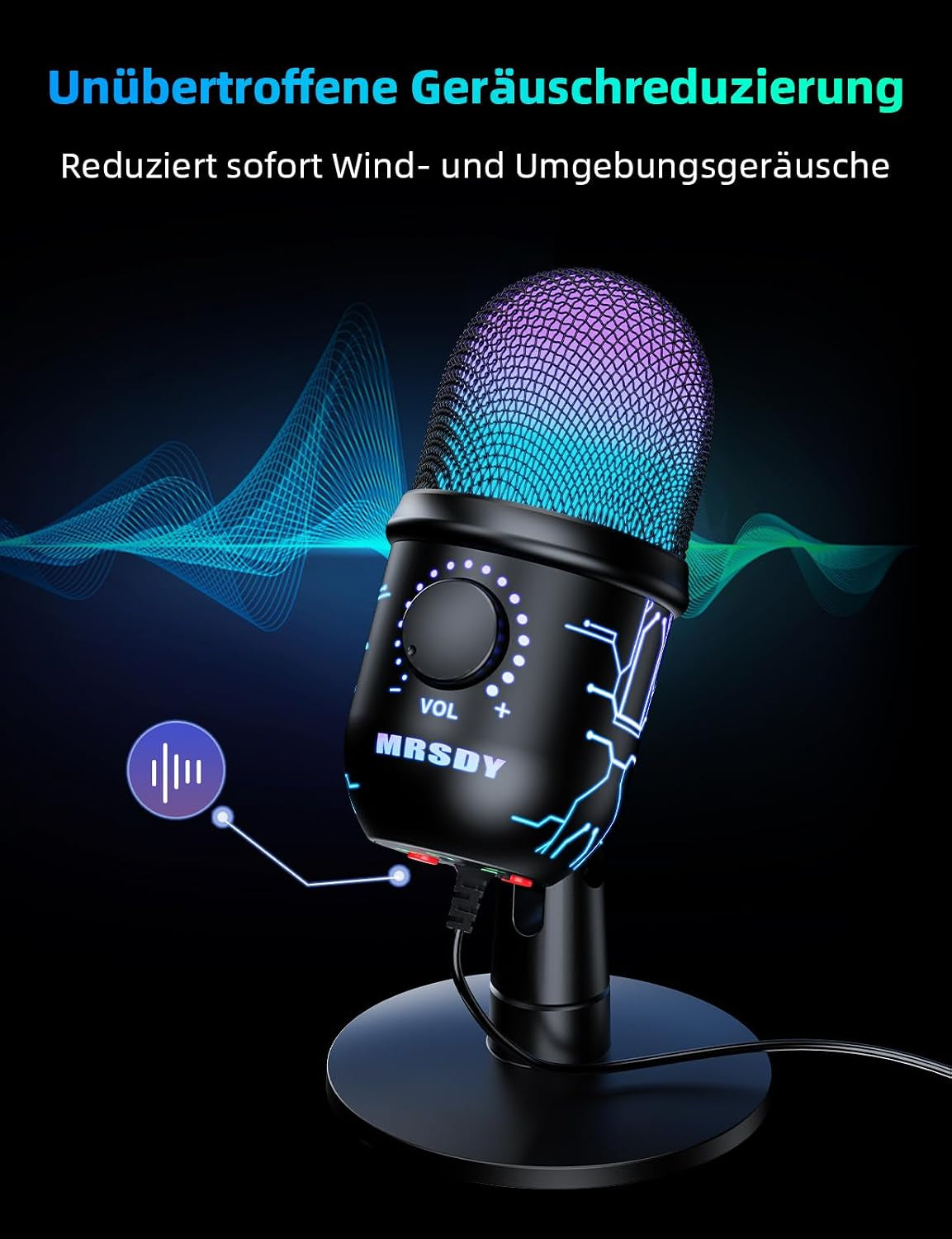 Usb-Gaming-Mikrofon Für PC Mit Rauschunterdrückung