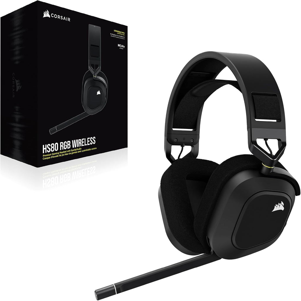 CORSAIR HS80 RGB WIRELESS Gaming Headset – Schwarz