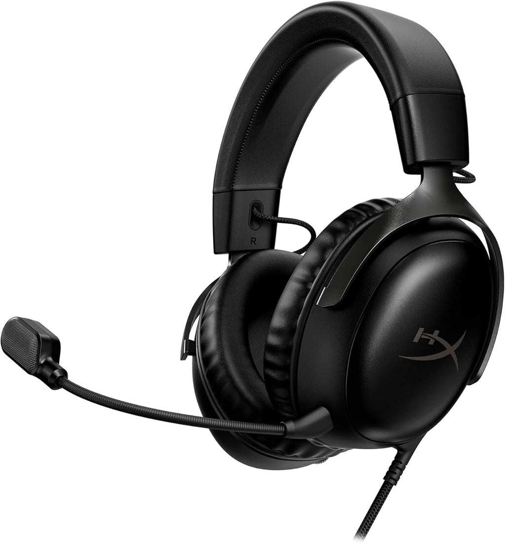 Hyperx Cloud III – Kabelgebundenes Gaming-Headset, PC, PS5, Xbox Series X|S, Abgewinkelte 53Mm-Treiber, DTS, Memory-Schaum, Stabiler Rahmen, Ultraklares 10Mm-Mikrofon, USB-C, USB-A, 3,5Mm, Schwarz