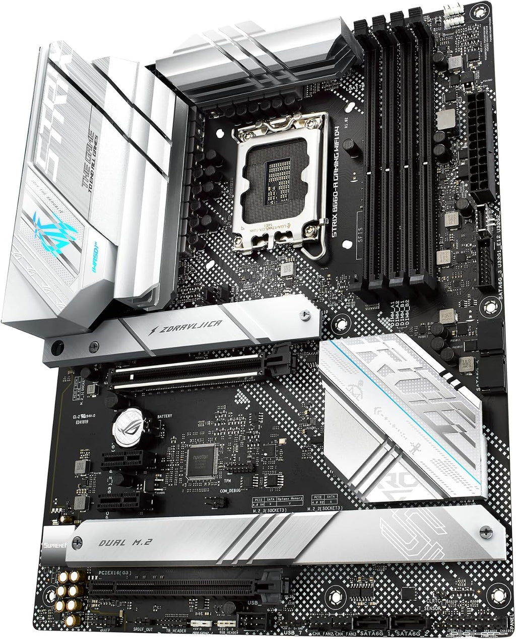ASUS ROG Strix B660-A Gaming Wifi D4 Mainboard Sockel Intel LGA 1700 | Weiß
