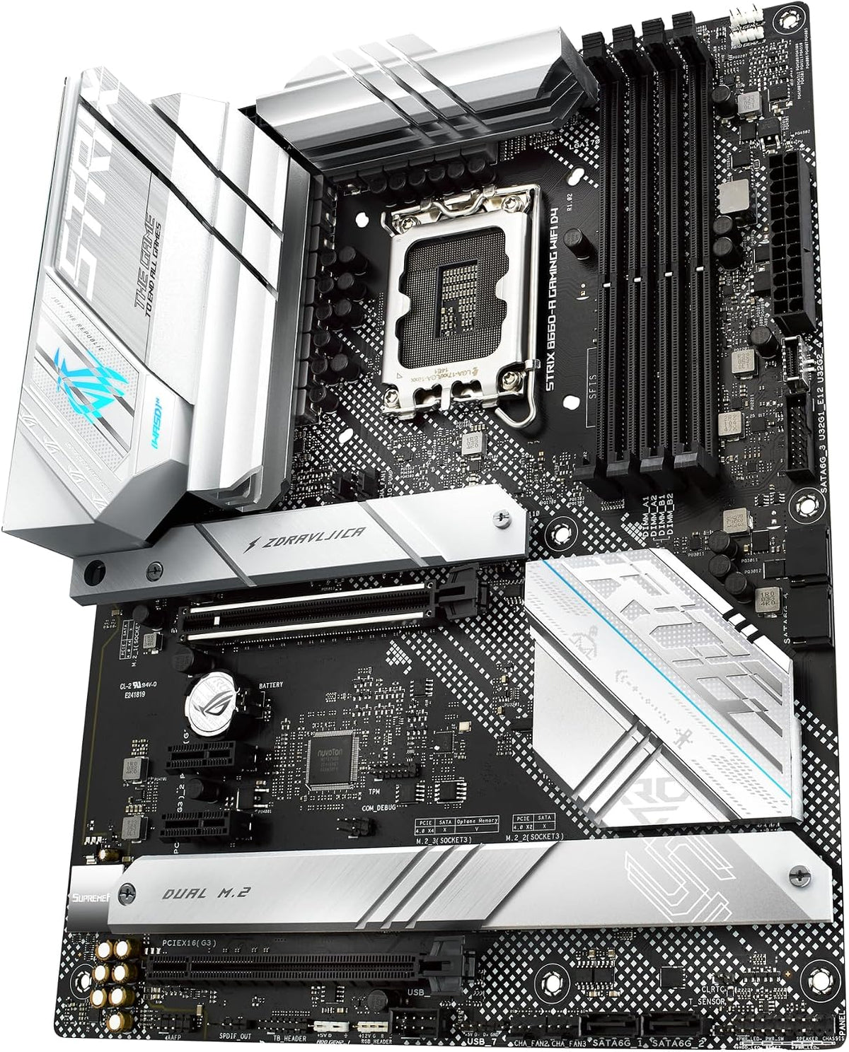 ASUS ROG Strix B660-A Gaming Wifi D4 Mainboard Sockel Intel LGA 1700 | Weiß